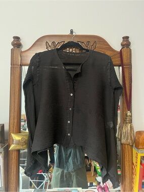 Issey Miyake cardigan / button blouse